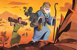 Abraão e Isaque no monte Moriá 